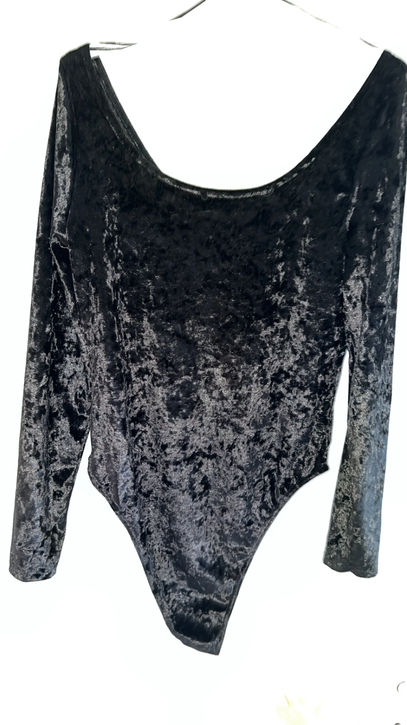 Women's black velvet bodysuit – photo 2